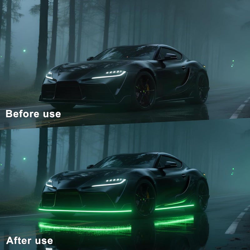 Ligrel Underglow LED Lights for Cars - 6PCS RGB Neon Light Kit with 360 LEDs, Bluetooth APP Control, 8 Colors/Music Sync, Waterproof PVC Strips for Cars, Trucks, SUVs - Image 5